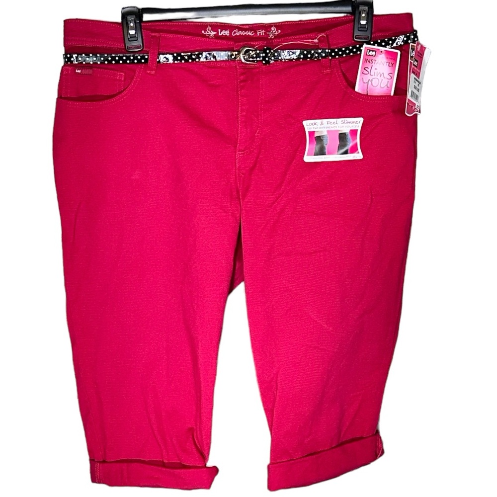 NWT Lee classic fit crop pink jeans 16 slimming